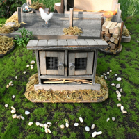 Nouvelle Arrivée Maison de Poupée Mini Nid de Poule Miniature Micro Paysage Adorable Poulailler Décoration Meubles de Maison de Poupée