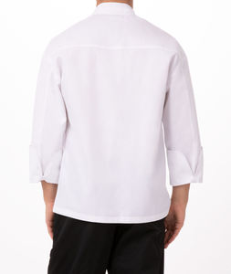 En la demanda justo mejor precio trajes al por mayor Chef lleva abrigo unisex chaquetas de cocinero ligero Hotel servicio de restaurante abrigo - Product Image 5