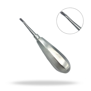 Elevador Quirúrgico Dental Chisel Edge 100R, Instrumento de Acero Inoxidable para Extracción Dental y Elevación de Raíces - Product Image 1