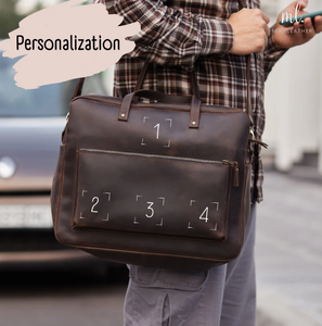 Personalized <b>Leather</b> Laptop Messenger <b>Briefcase</b> Men, Monogram Cross Body Computer Sling Gifts for Him <b>Leather</b> <b>Briefcase</b> Man - Product Image 3