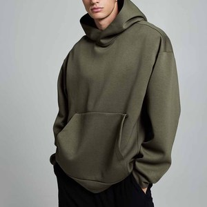 เสื้อฮู้ดผ้าฟลีซพิมพ์ลายตามสั่งสำหรับผู้ชาย คุณภาพสูง หนานุ่ม เหมาะสำหรับฤดูหนาว ลายเรียบ คอฮู้ด - Product Image 2