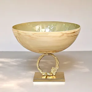 เชิงเทียนทำจากโลหะอลูมิเนียมเคลือบทองสำหรับภาชนะใส่เทียนแฟนซี - Product Image 1