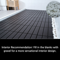 Revêtement de sol autoportant en PVC de qualité supérieure, moderne, carré, à emboîtement double, étanche, pour sous-sol, jardin, salle de sport, entrepôt, salle de bain