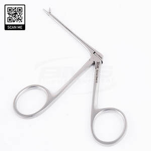 คีมจับเนื้อเยื่อคุณภาพสูง คีมจับเนื้อเยื่อแบบจระเข้ คีมจับเนื้อเยื่อแบบจระเข้สแตนเลส เครื่องมือผ่าตัดหู คอ จมูก ชุดเครื่องมือสำหรับการสอดใส่และถอดชิ้นเนื้อ - Product Image 3