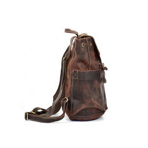 Mochilas de Cuero Vacuno Genuino de Edición Vintage, Nuevas, Cómodas, con Correa Ajustable, Bolsos de Cuero para Hombre - Product Image 2