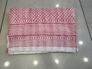 Hand Block Printed Unique Design Handmade Kantha <b>Quilted</b> Bedding Bedspread, Bohemian Reversible Hand Stitched Cotton Kantha - Product Image 2