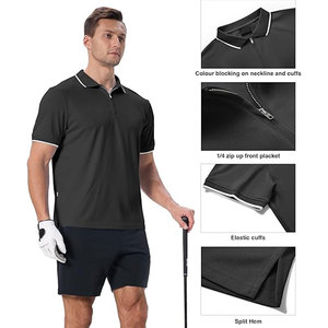 Moda Golf para camisa Personal Uniforme Casual Sólido Frente Logo Deporte Unisex Transpirable Secado rápido Tela polar - Product Image 3