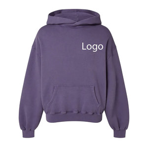 Sudaderas con capucha básicas para hombre de talla grande y doble capa de peso pesado 350 GSM, ropa de calle unisex con logotipo personalizado en color en blanco - Product Image 5