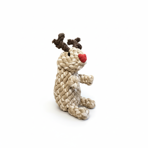 Jouets pour animaux de compagnie en forme de cerf de Noël, en coton écologique, plastique, polyester, PC, balles pour chiens, emballage en carton, styles modernes et classiques - Product Image 1