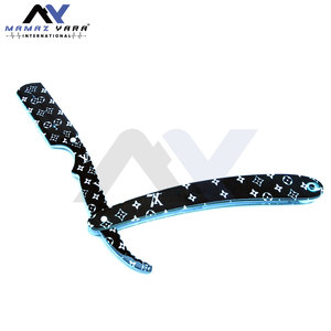 Rasoir droit personnalisé pour hommes et barbiers, meilleur cadeau pour petit ami, rasoirs old school avec manche recouvert de papier pour le rasage - Product Image 6