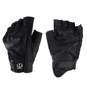 Derniers arrivages Gants de moto en cuir Couleur noire Moto Vélo à moteur avec logo personnalisé imprimé - Product Image 1