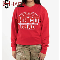 Últimos Diseños de Sudaderas de Fraternidad HBCU para Graduados, de Algodón y Felpa, Corte Regular, Cuello Redondo, Apliques de Chenilla Bordados