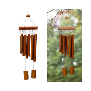 Campanas de viento de bambú hechas a mano con melodías relajantes, decoración natural perfecta para el hogar y el jardín - Product Image 5