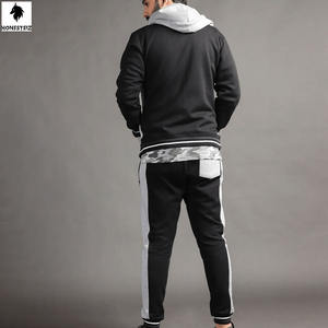 Custom Men's Two-Piece Set <b>Stacked</b> Tracksuit Streetwear Hoodie & <b>Joggers</b> Uniform Sweatpants Cargo Track Suit Hooded Sweatshirt - Product Image 5