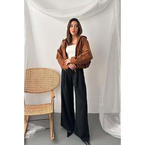 Chaqueta Corta con Capucha Color Camel - Camel - Product Image 3