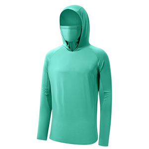 Camisa de Pesca de Manga Larga Unisex con Protección Solar UPF 50, Máscara, Polaina para el Cuello con Protección UV, Sudadera con Capucha, 100% Poliéster Antibacteriano, Logotipo Personalizado, Impresión por Sublimación - Product Image 1