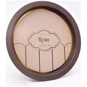 ถาดโลหะทรงกลมสไตล์ย้อนยุคขนาดใหญ่ Ø370มม. ถาดสแตนเลสหวายสไตล์โบราณที่ทันสมัยสำหรับเสิร์ฟอาหารถาดกระจกตกแต่ง - Product Image 3