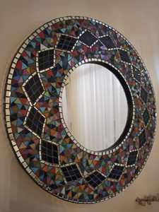 Forme personnalisable de modèle de miroir-tapis de mosaïque colorée de conception moderne pour l'usage décoratif - Product Image 3