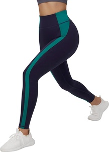 Leggings de gimnasio de cintura alta para mujer Pantalones de Yoga de levantamiento de botín de entrenamiento de bloque de color con bolsillos - Product Image 5