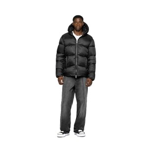 Veste d'hiver décontractée pour homme, légère, en polyester, rembourrée, imperméable, chauffante, à col montant, coupe-vent, avec capuche, chaude, pour l'extérieur - Product Image 4