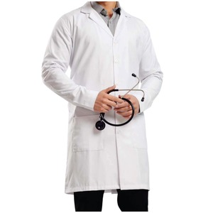 Batas de laboratorio blancas para mujeres y hombres, bata blanca para estudiantes de medicina, laboratorio escolar, médico, consulta, bata profesional - Product Image 3
