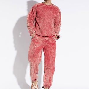 2025 personnalisé hommes 100% coton survêtement motif solide hiver Jogging respirant-disponibilité en gros - Product Image 1