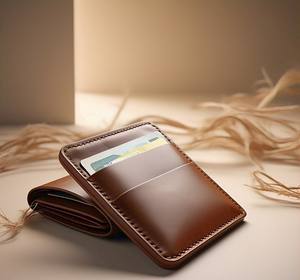 Pochette en cuir d'automne pour femmes à la mode courte longueur événement formel déclaration de mode accessoire portefeuille - Product Image 4