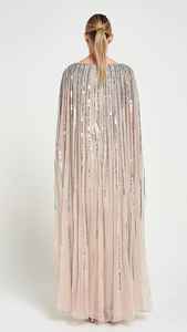 Robe de soirée maxi moulante sexy pour femme avec manches évasées et fonction antistatique, emballée - Product Image 4