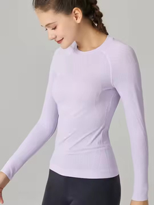 Camisetas Casuales de Manga Larga para Mujer, Primavera 2025, Algodón Peinado de Alta Calidad, Ecológicas, de Secado Rápido, con Logotipo y Color Personalizados - Product Image 4