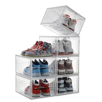 Meilleure vente Porte-chaussures mural suspendu talons hauts Boîte bacs Boîtes de rangement pliables Baskets empilables