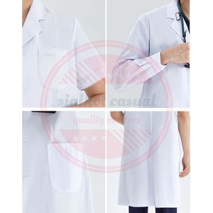 Blouse de laboratoire Femmes Hommes Blouse de laboratoire unisexe à manches longues Infirmière médicale Médecin Hôpital Uniforme - Product Image 3
