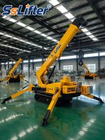 Grue araignée télescopique compacte sur chenilles pour l'entretien en usine, le levage en intérieur et la manutention d'équipements de construction