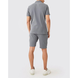 Conjunto de pantalones cortos para correr de verano de talla grande para hombre con logotipo personalizado, pantalones cortos transpirables de secado rápido, manga corta, venta al por mayor, logotipo personalizable - Product Image 5