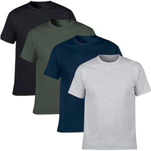 Ensemble de t-shirts à manches courtes de haute qualité, confortables, unis et multicolores, logo personnalisé imprimé directement de l'usine, t-shirt en coton - Product Image 1