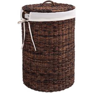 Clothes Container Portable Bamboo Wood <b>Laundry</b> Basket Walnut Finishing Most Popular Selling Unique Style Rattan <b>Laundry</b> Basket - Product Image 2