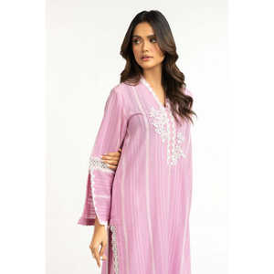 ชุดเซ็ตผ้าลินินปักลายดอกไม้สีชมพูอ่อนสไตล์โบฮีเมียน แบรนด์ Leno Kara พร้อมฮู้ดและกระโปรง ไซส์ XS XXS สำหรับสุภาพสตรี สำหรับฤดูใบไม้ผลิ/ฤดูร้อน - Product Image 1