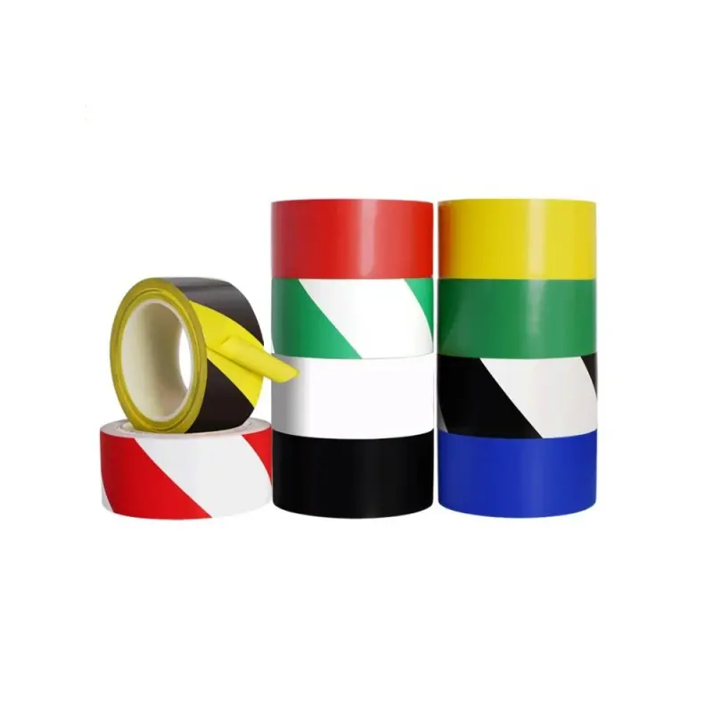 YOU JIANG Hot saling Double Colors Black Yellow Waterproof Friction Resistant PVC FloorWarning Marking Tape