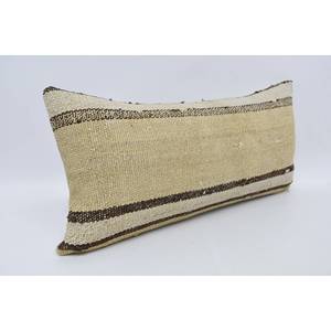 Premium Beige Kantha Patchwork Wool Pillow 12x24 Inch Luxury <b>Vintage</b> Woven Pattern Portable <b>Bedding</b> Fluffy Ring Square Features - Product Image 3