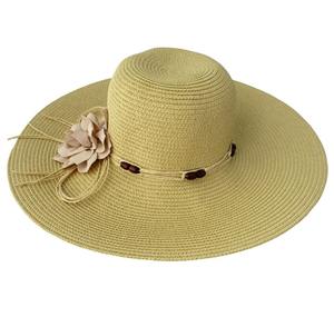 Sombreros de paja de material natural para mujer personalizados a prueba de Sol para uso en la playa suave y cómodo de fabricación de Vietnam para escenas al aire libre - Product Image 3