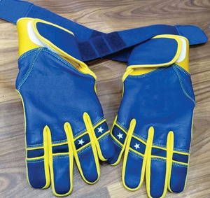 Gants de frappe de baseball professionnels pour hommes, design américain célèbre, classiques, à doigts complets, en cuir Cabretta, pour sports de plein air - Product Image 1