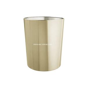 India Handcrafted Octagonal Gold Iron Metal Waste <b>Bin</b> Multifunctional Use Basket Modern Design Perfect For Home & Office Decor - Product Image 1