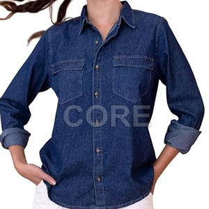 Nouvelle arrivée de chemises en jean pour femmes disponibles en différentes couleurs Derniers vêtements décontractés Chemises en jean pour femmes - Product Image 2