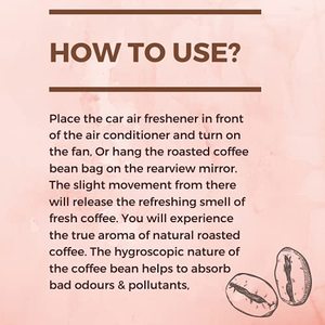 เมล็ดกาแฟคั่ว100% เครื่องฟอกอากาศรถยนต์ไม่มีสารพิษถุงเมล็ดกาแฟ - Product Image 4