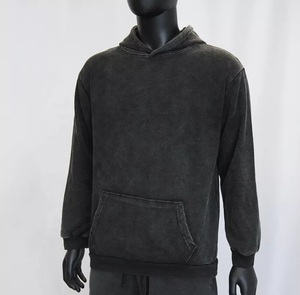 Venta al por mayor pesado llano personalizado pesado angustia en blanco piedra ácido Vintage lavado Sudadera con capucha Essentials Sudadera con capucha - Product Image 5