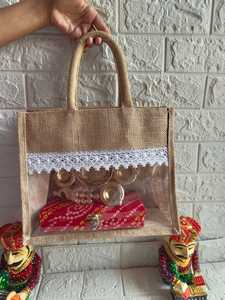 กระเป๋าผ้าป่านหยาบส่วนตัวกระเป๋าใส่ของขวัญสำหรับเพื่อนเจ้าสาวกระเป๋าปาร์ตี้สละโสดกระเป๋าใส่ของสำหรับเจ้าสาวกระเป๋าผ้ากระสอบแบบปรับแต่งได้ - Product Image 6