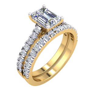 Bague classique élégante en or 10 carats pour femme avec 1.58Cts VS Clarity Lab Grown EF Color Diamond Jewelry - Product Image 1