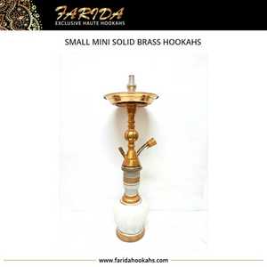 ท่อฮุคคาทรงโค้งงอทองเหลืองขนาดเล็กของอียิปต์เคลือบสีดำเคลือบแล็กเกอร์ดีไซน์ทันสมัยหรูหรา - Product Image 6