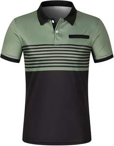 Chemises polo pour hommes en tricot personnalisé, à séchage rapide, respirantes, 100% polyester, manches courtes, décontractées - Product Image 1