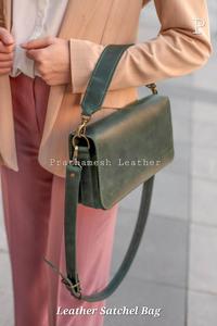 Handmade Heritage <b>Leather</b> Satchel Artisan Touches Unique Details Natural <b>Dyes</b> Organic Feel One-of-a-Kind Crafted Design trending - Product Image 5