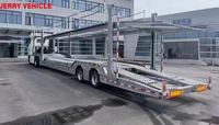 Semi-remorque porte-voitures à double étage à 2 essieux avec plateforme élévatrice hydraulique pour le transport automobile